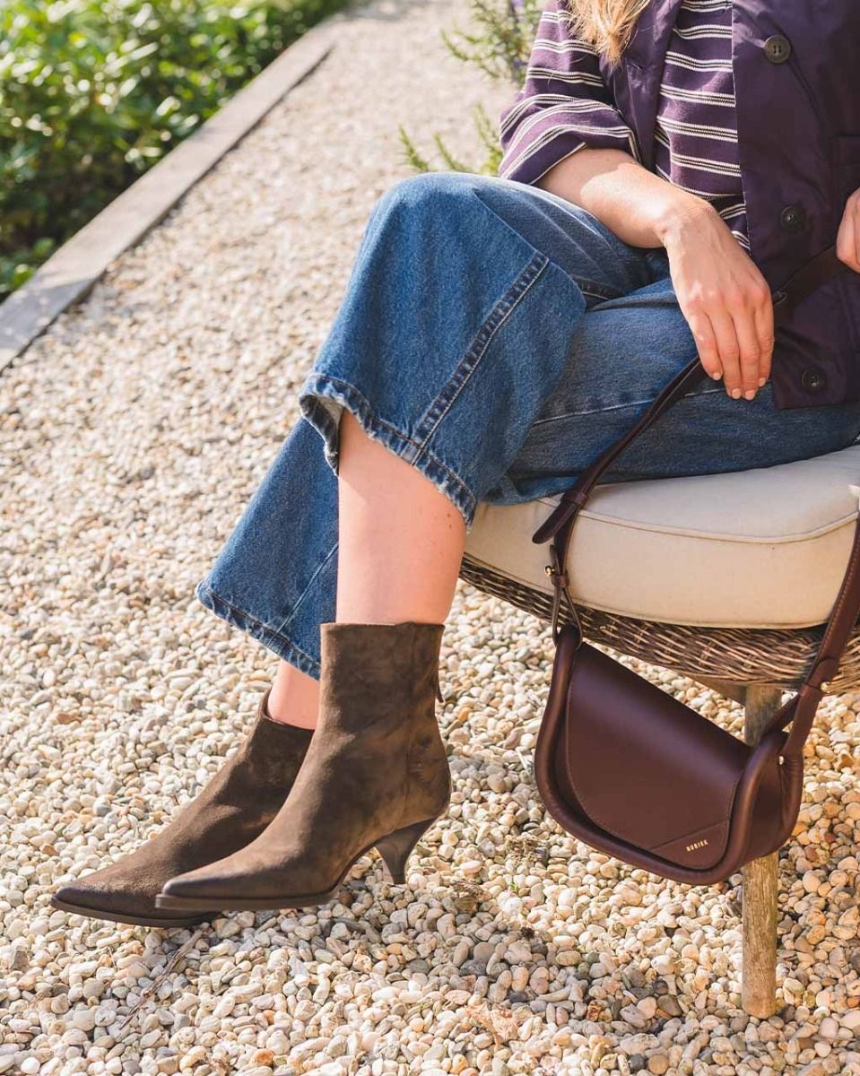 E4550 Donkerbruin Dames Enkelboots