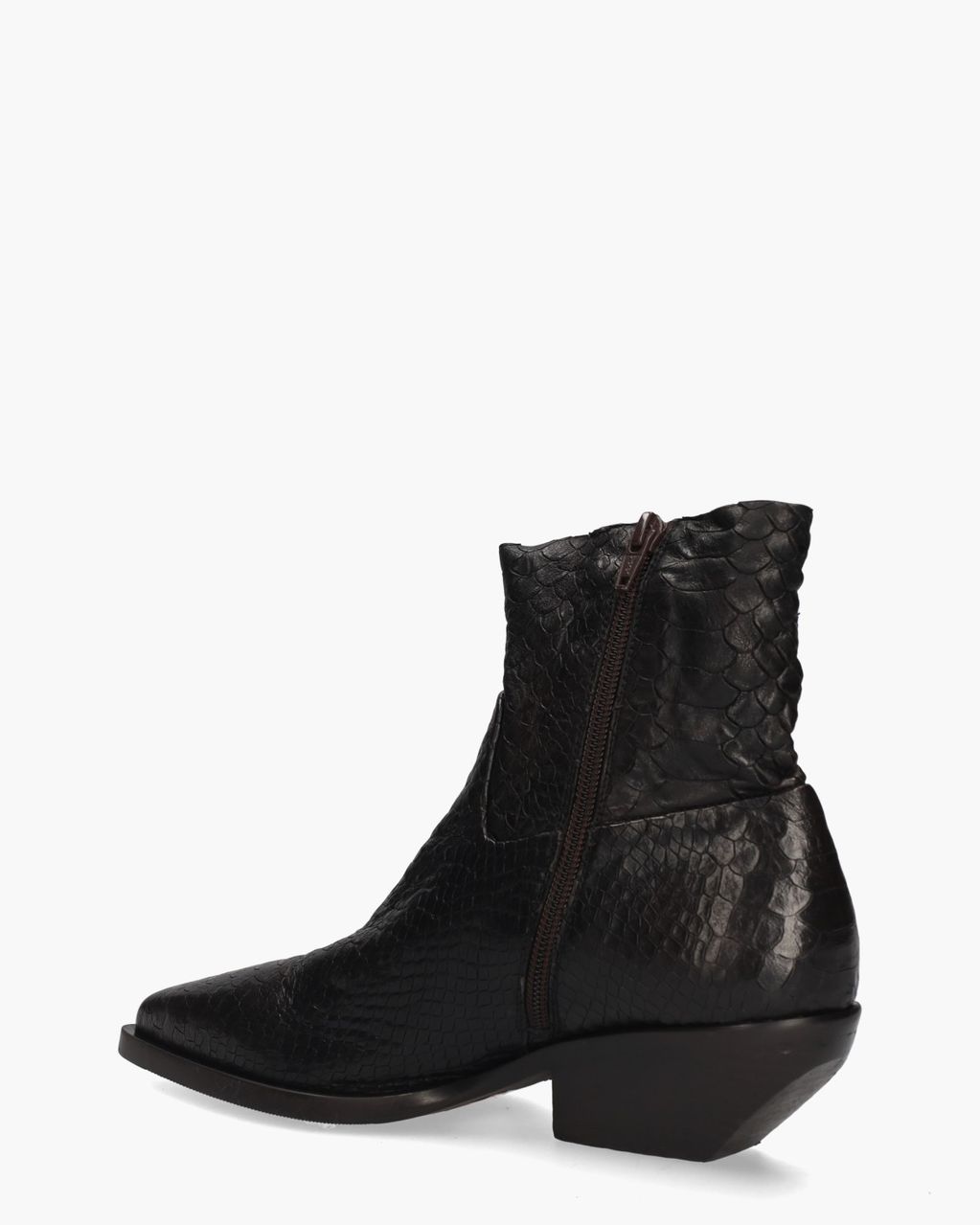 E4519 Donkerbruin Dames Enkelboots