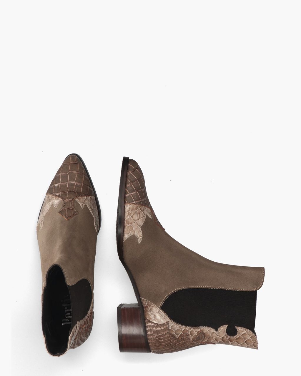 30961 Taupe Dames Chelseaboots
