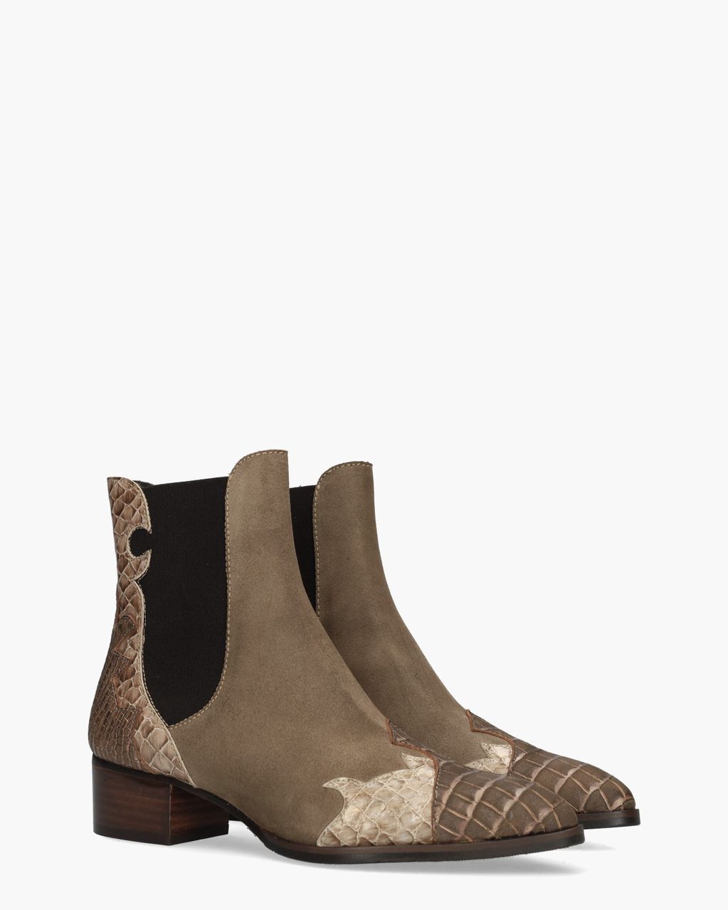 30961 Taupe Dames Chelseaboots