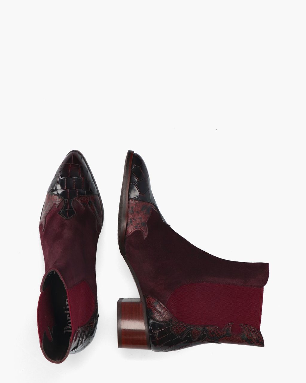 30961 Bordeauxrood Dames Chelseaboots