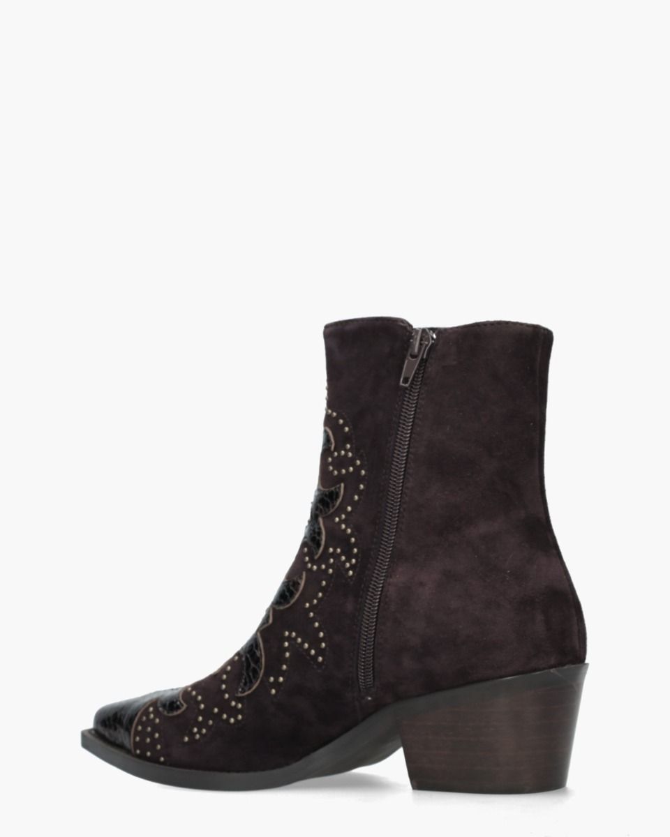 Carlotta Aubergine Dames Enkelboots