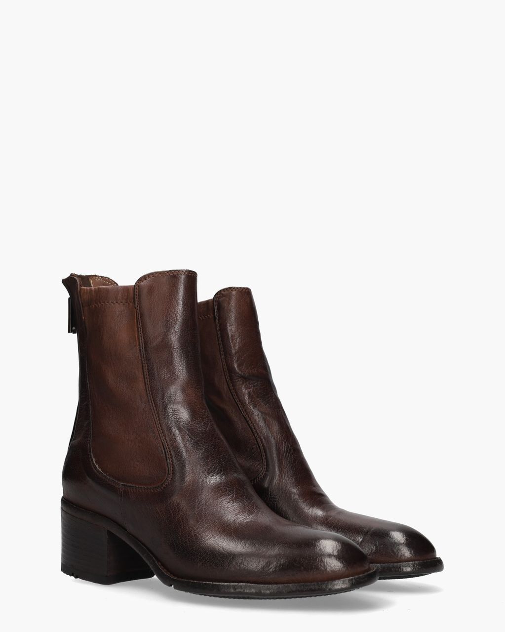 AP06A Donkerbruin Dames Chelseaboots