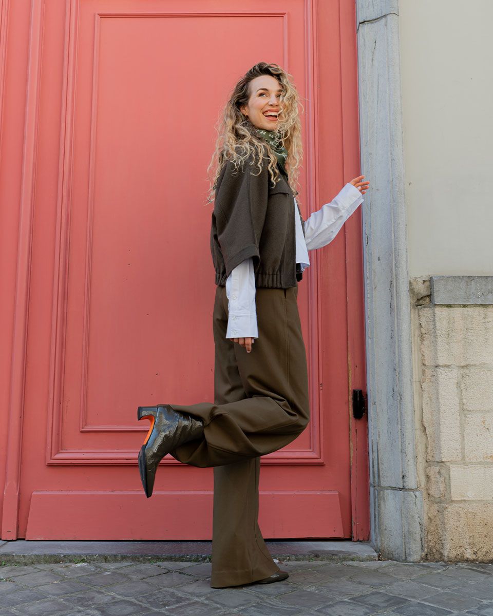 Kim 2G Donkerbruin Dames Enkelboots