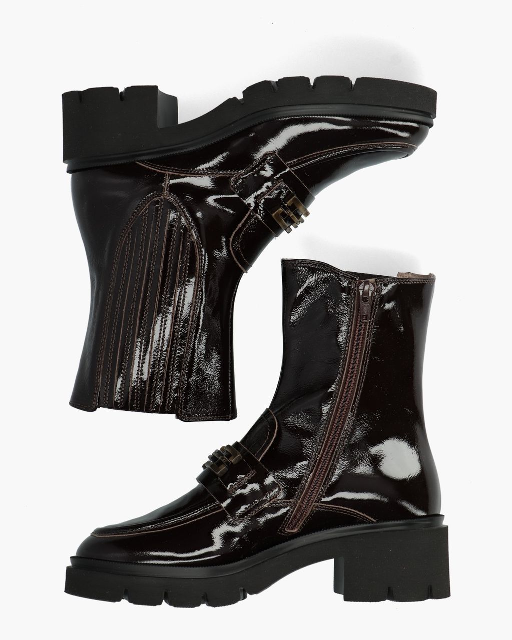 7218 Donkerbruin Dames Chelseaboots