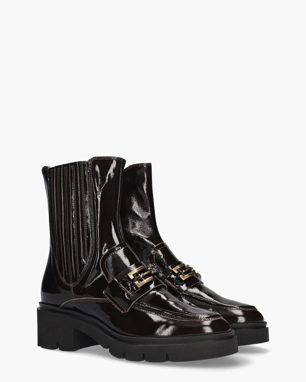 7218 Donkerbruin Dames Chelseaboots