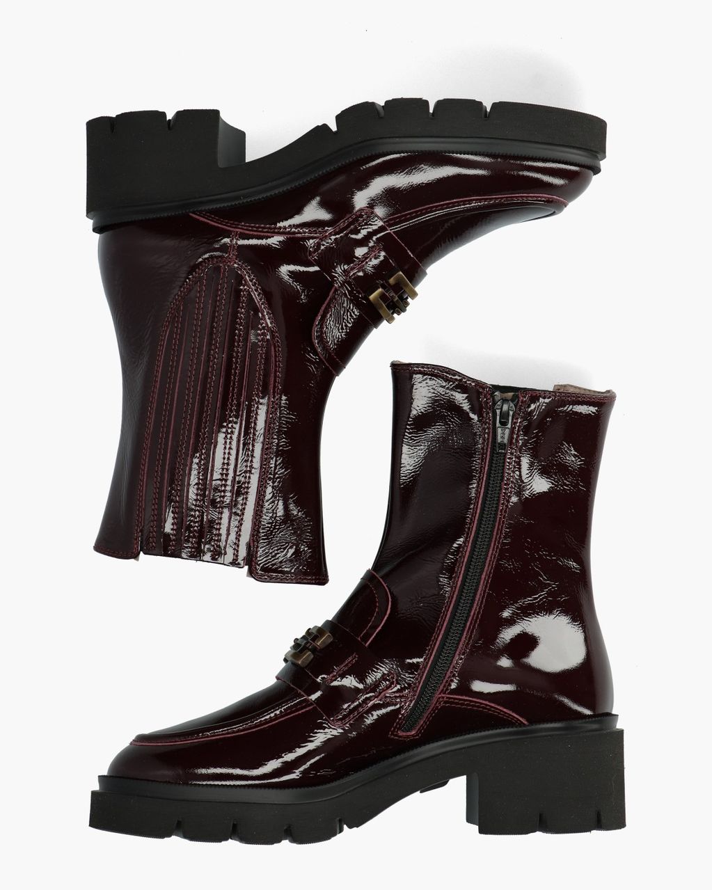 7218 Bordeauxrood Dames Chelseaboots