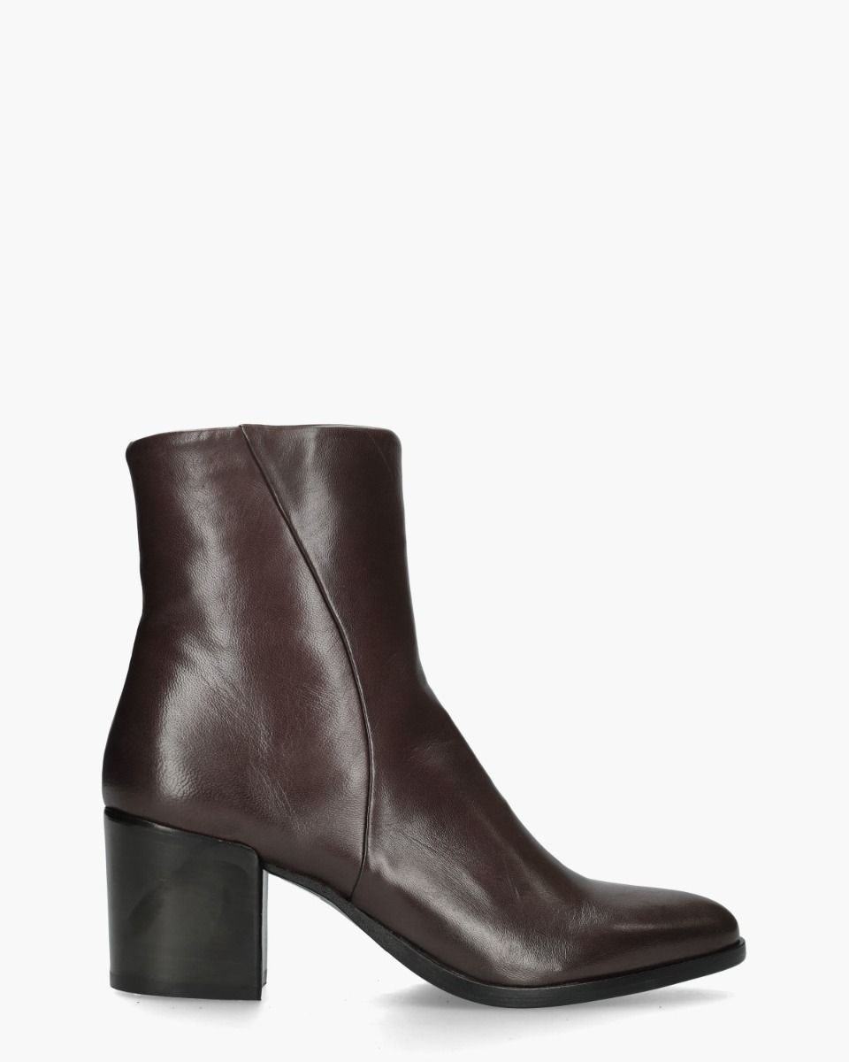 595-08 Donkerbruin Dames Enkelboots