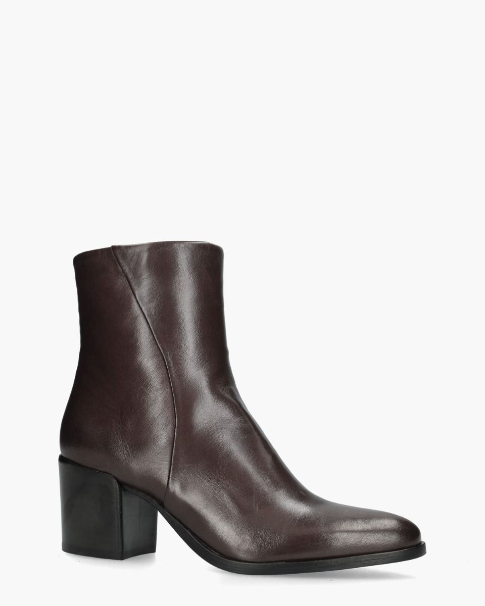 595-08 Donkerbruin Dames Enkelboots