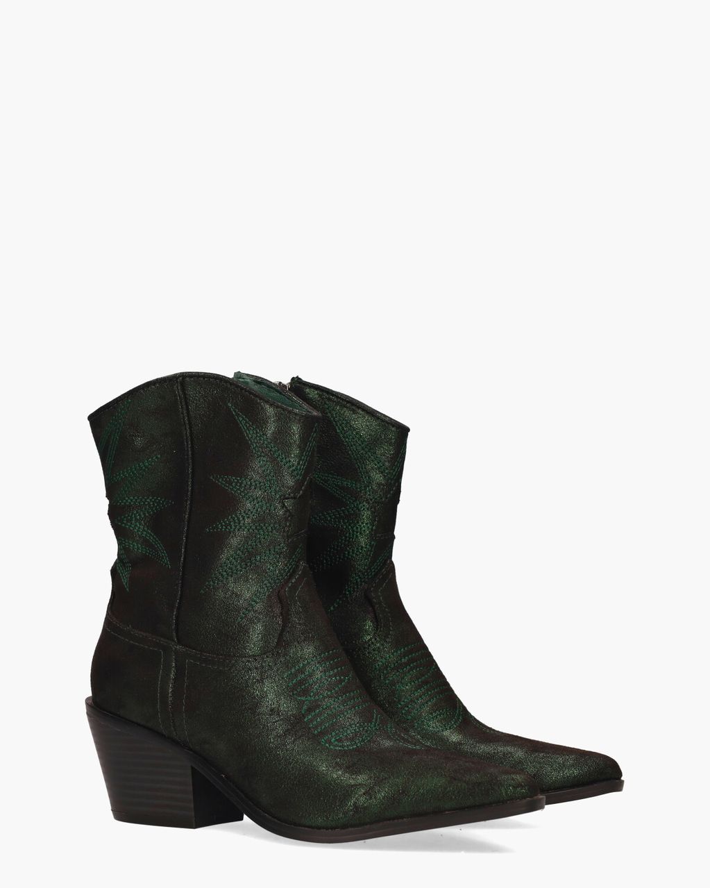 Vlinder Donkergroen Dames Enkelboots