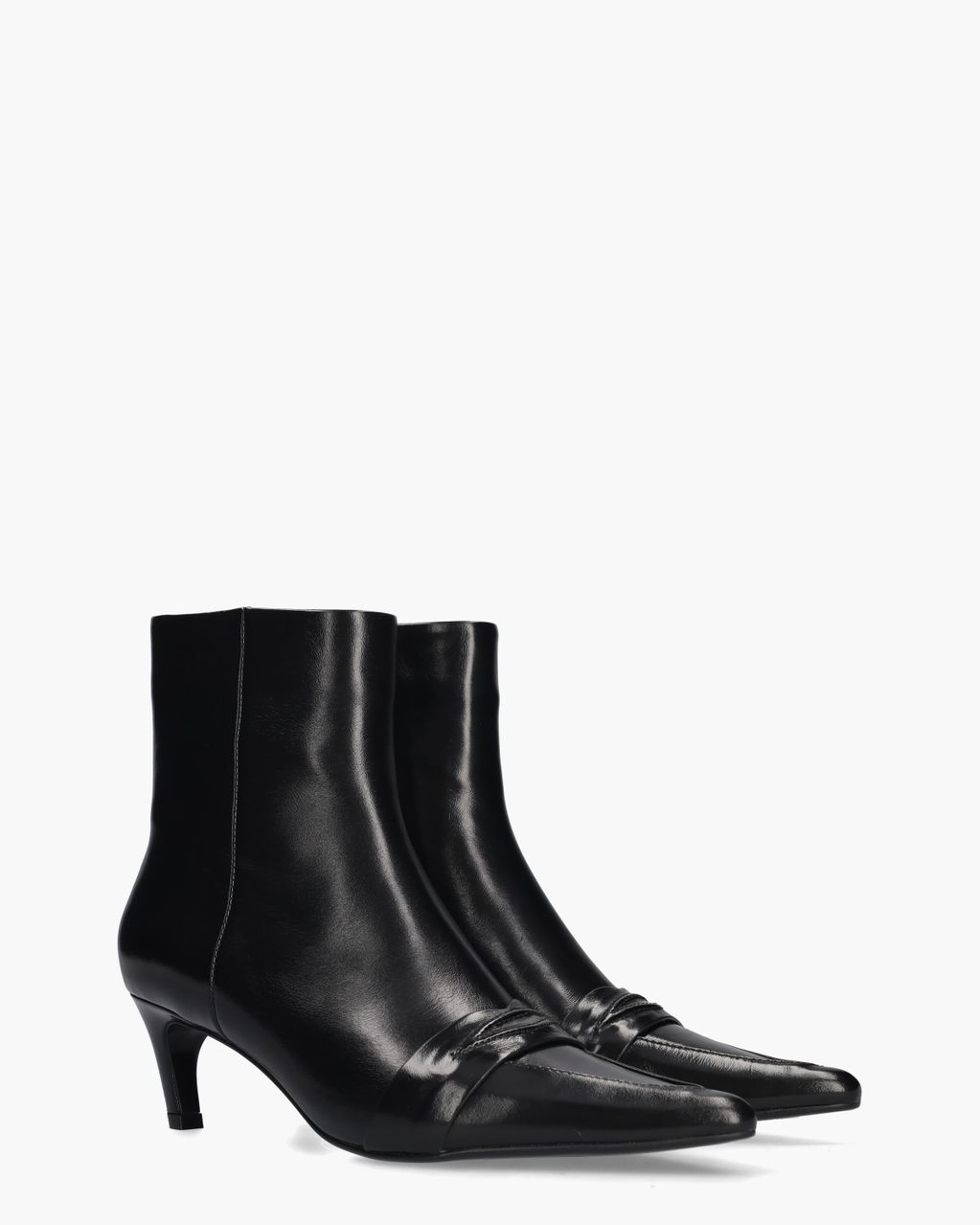 Gemma Zwart Dames Enkelboots