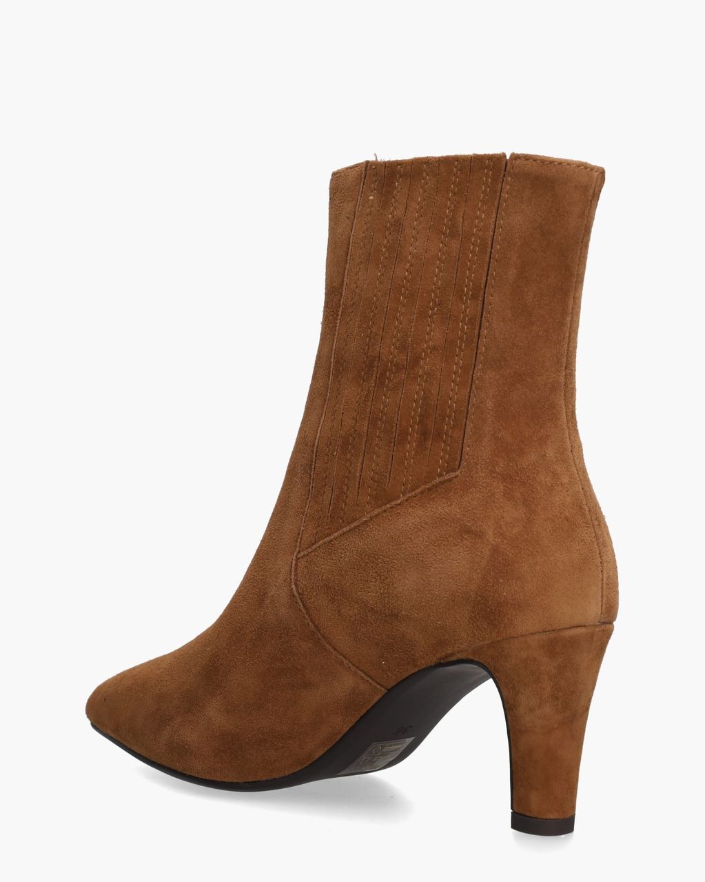 Calandra Cognac Dames Enkellaarsjes