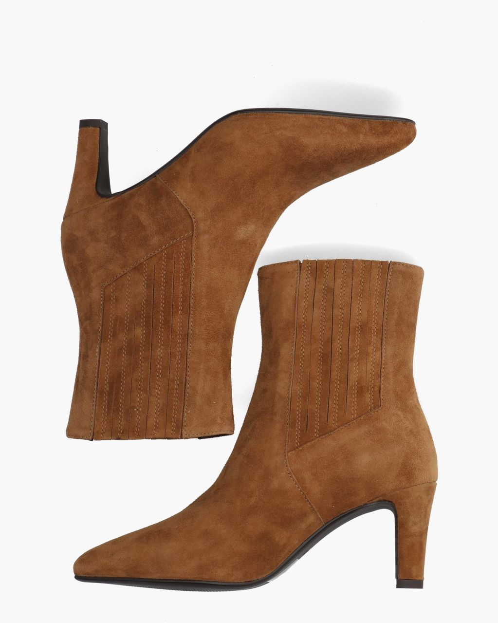 Calandra Cognac Dames Enkellaarsjes