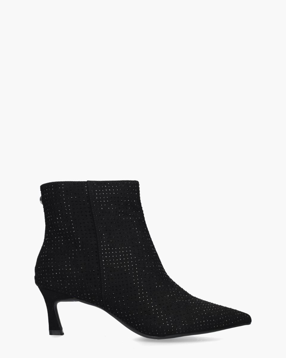 Yassira Zwart Dames Enkelboots