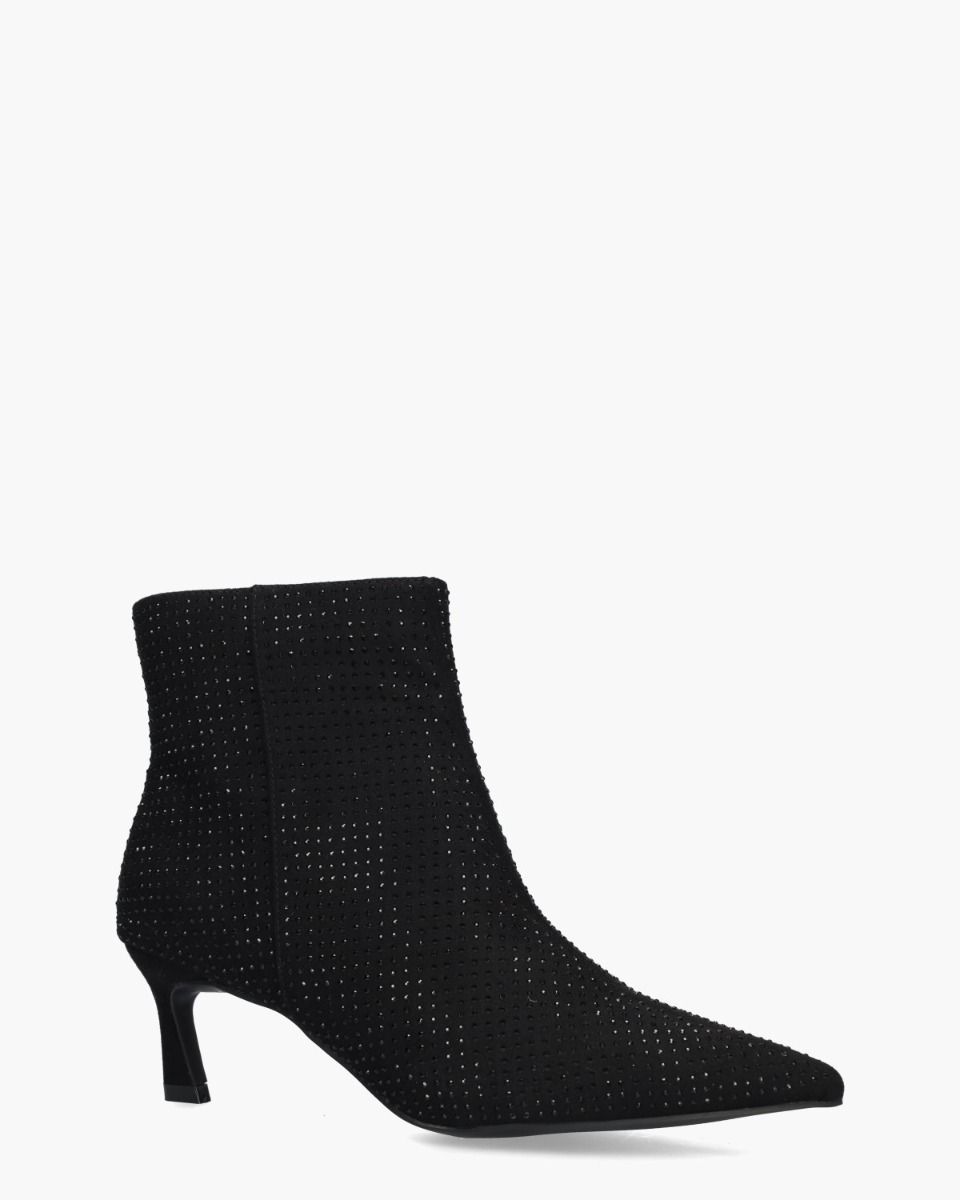 Yassira Zwart Dames Enkelboots
