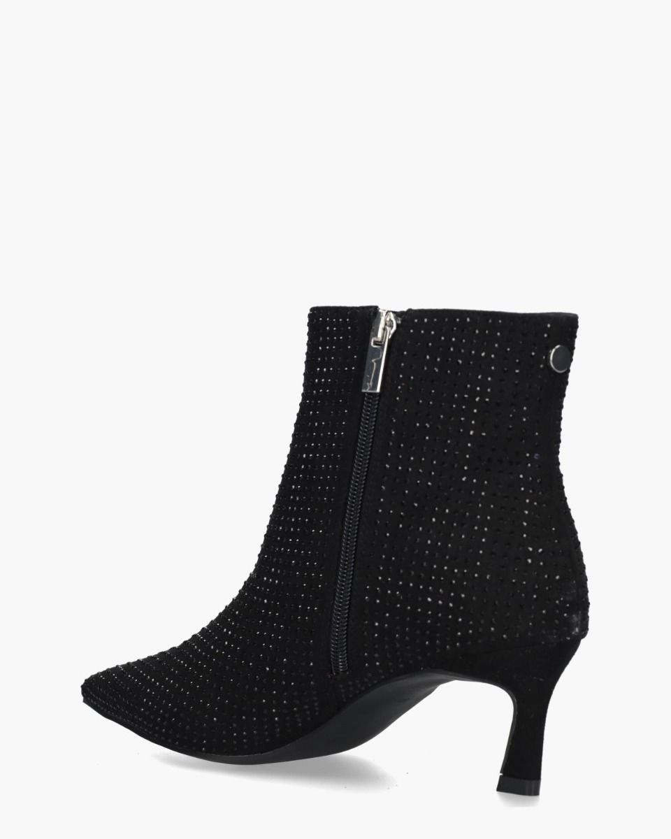 Yassira Zwart Dames Enkelboots