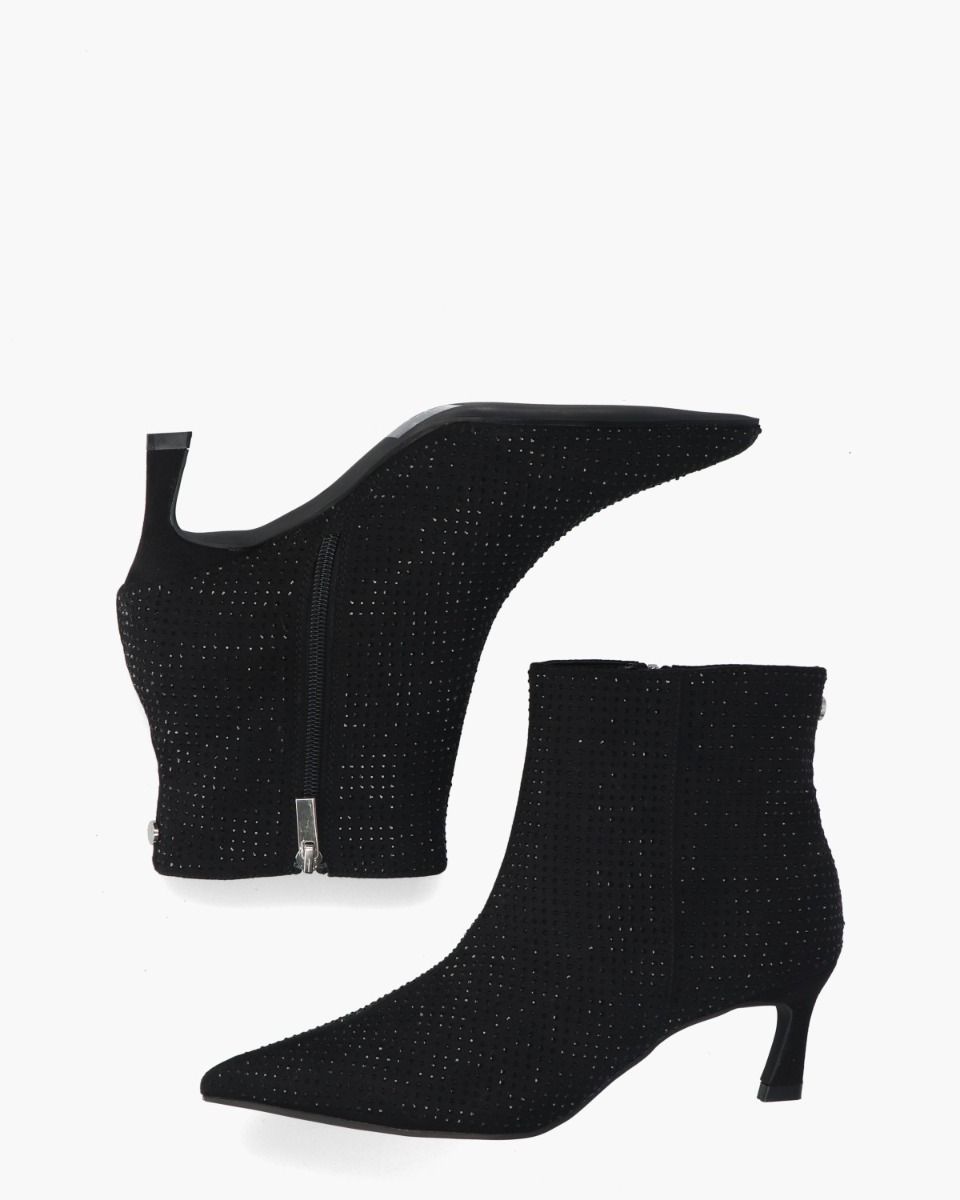 Yassira Zwart Dames Enkelboots