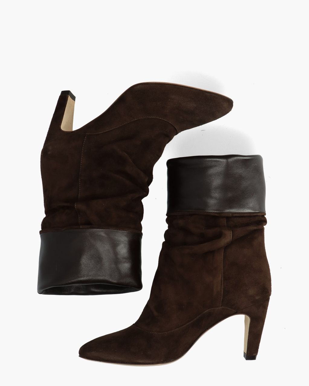 SE4011Donkerbruin Dames Enkellaarsjes