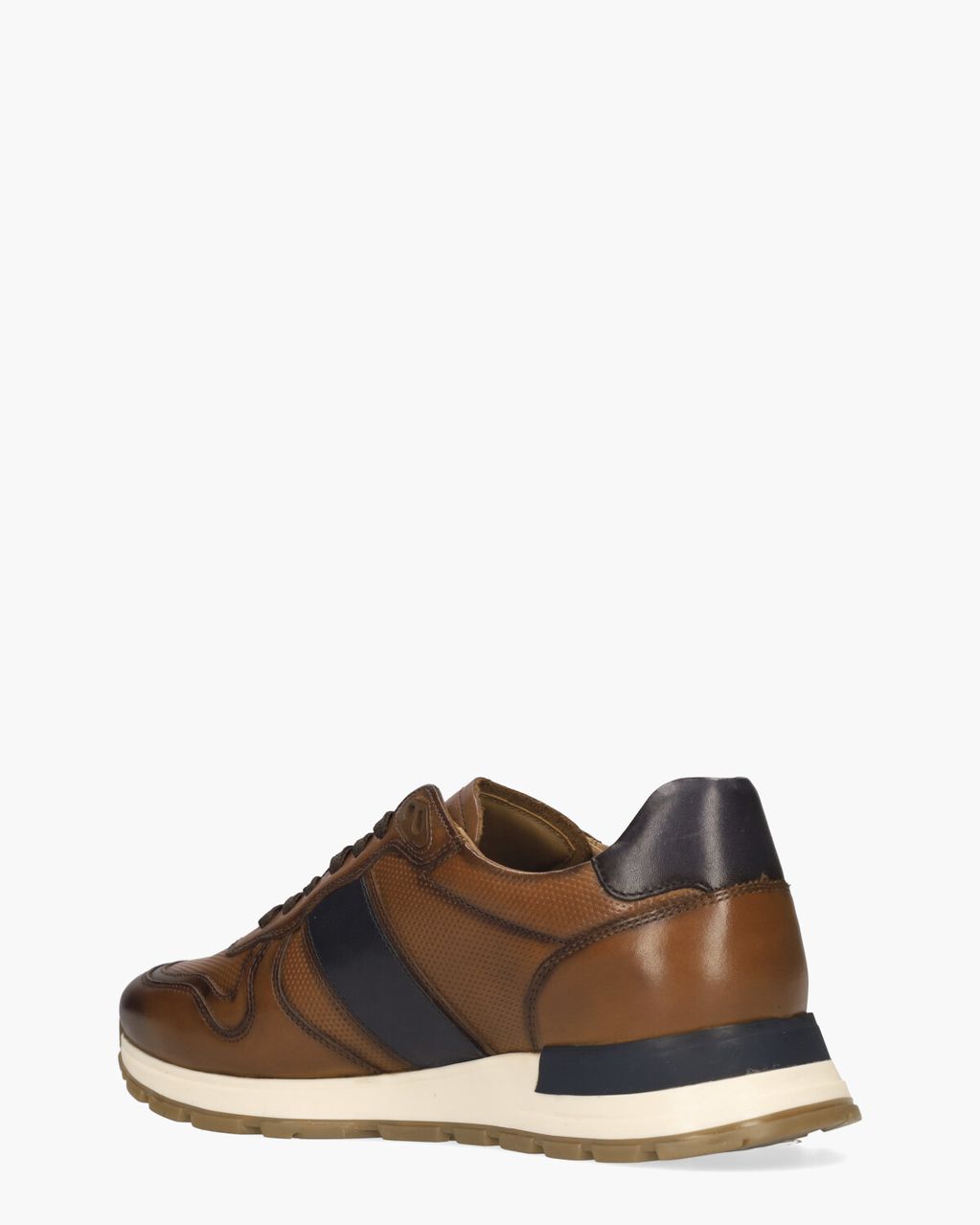 Winay Cognac/Donkerblauw Herensneakers