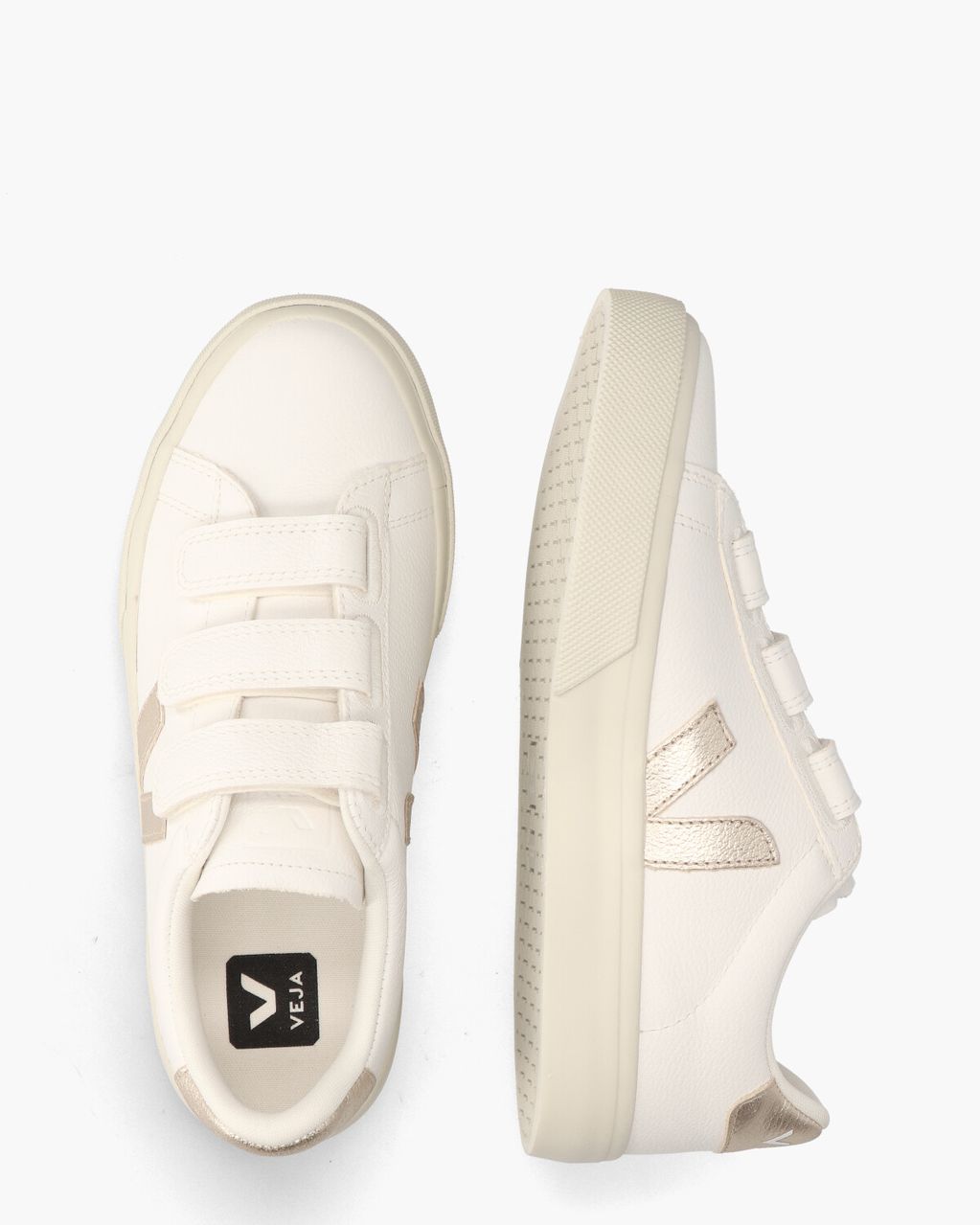 Recife Chromefree Leather Wit/Goud Damessneakers