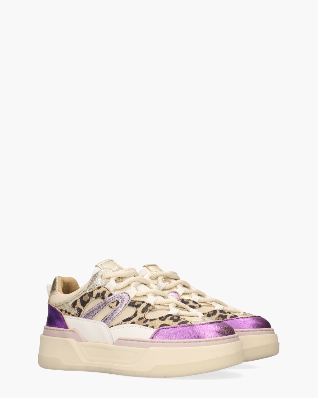 DWRS Label Walton Leopard Multicolor Damessneakers - Van Arendonk.nl