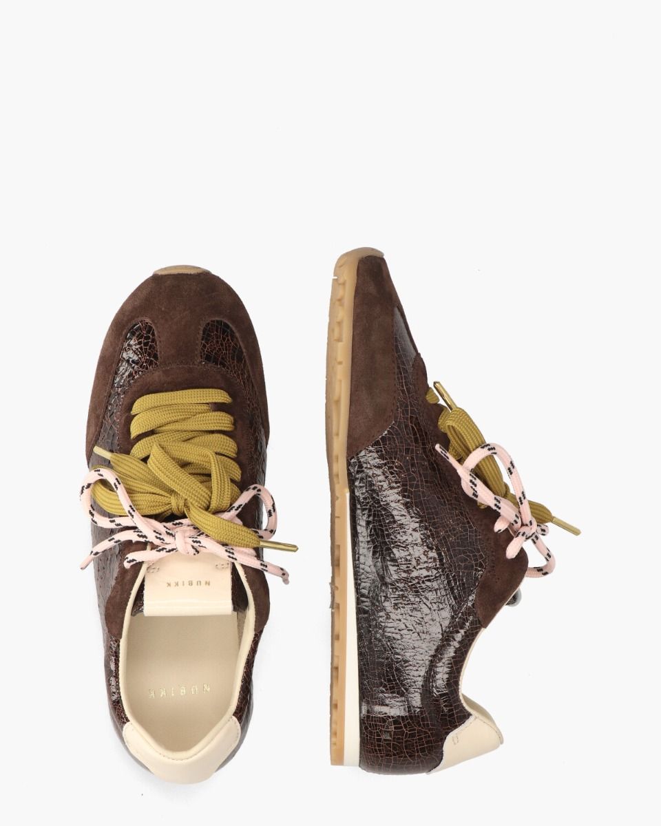 Billy Lou Donkerbruin Damessneakers