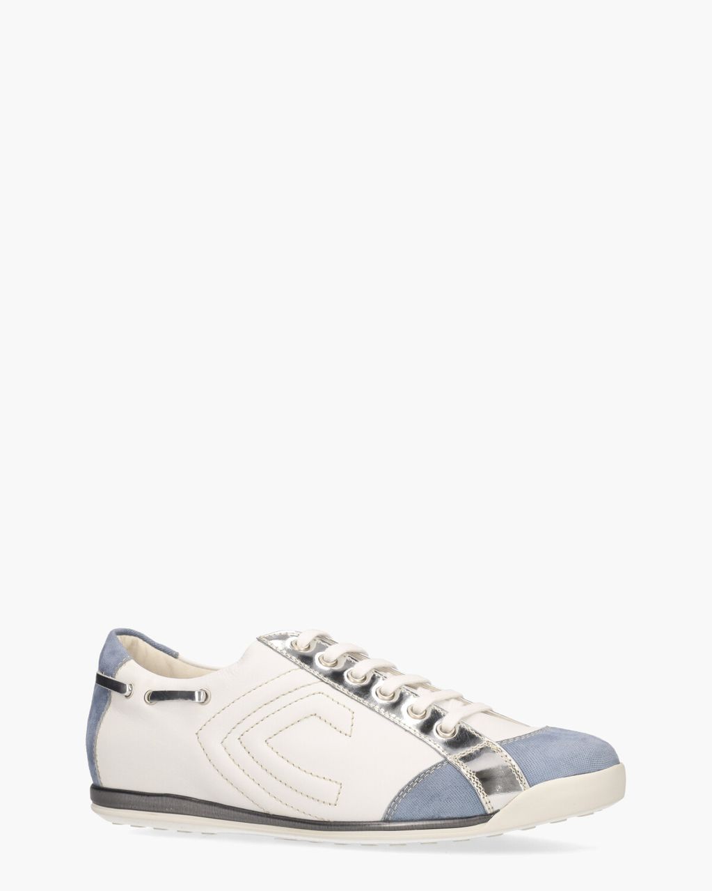 L902024 Wit/Lichtblauw Damessneakers