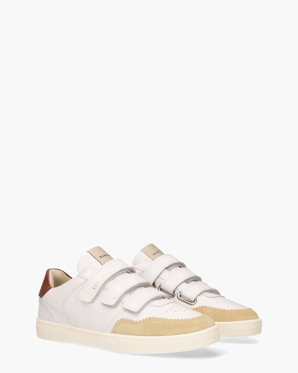 Ray Straps Wit/Bruin Damessneakers