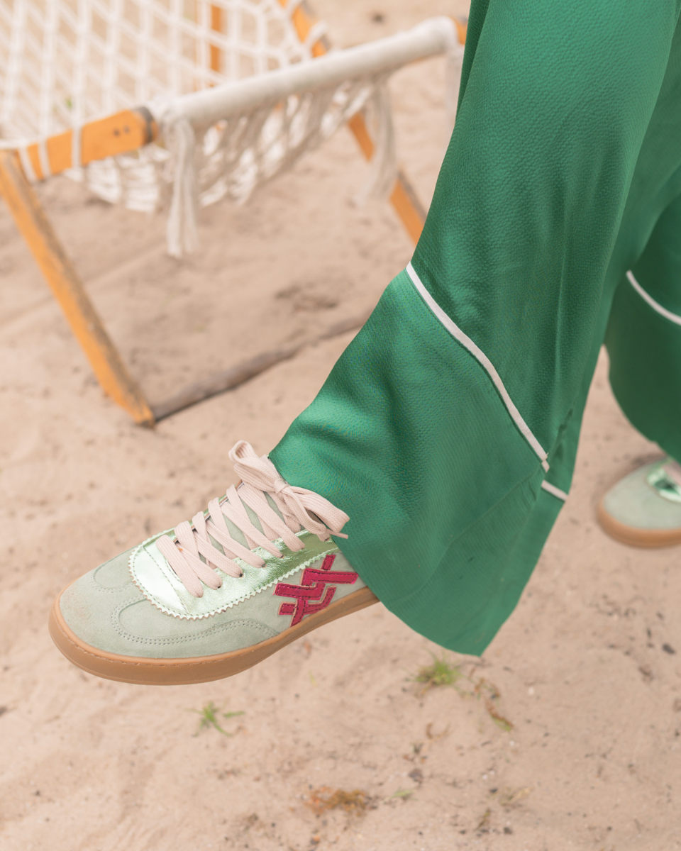 Willeke Groen/Roze Damessneakers