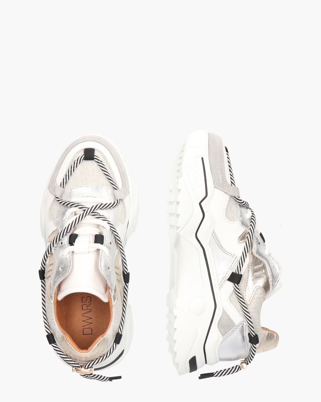 Jupiter Metallic Wit/Multicolor Damessneakers