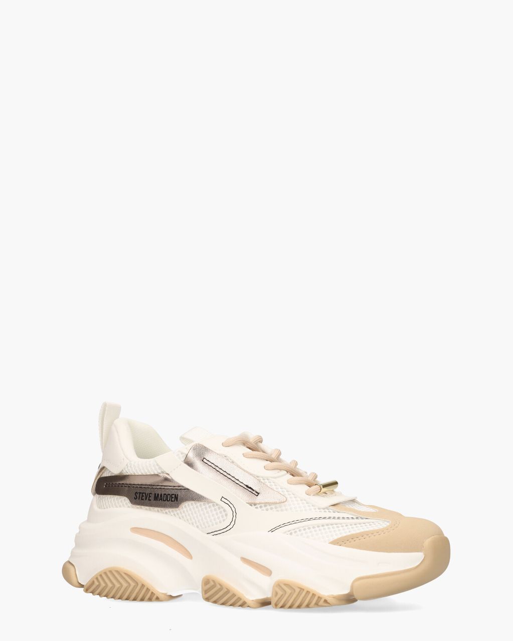 Steve Madden POSSESSION Wit / Zilver - Gratis levering | ! - Schoenen Lage sneakers Dames € 119,99