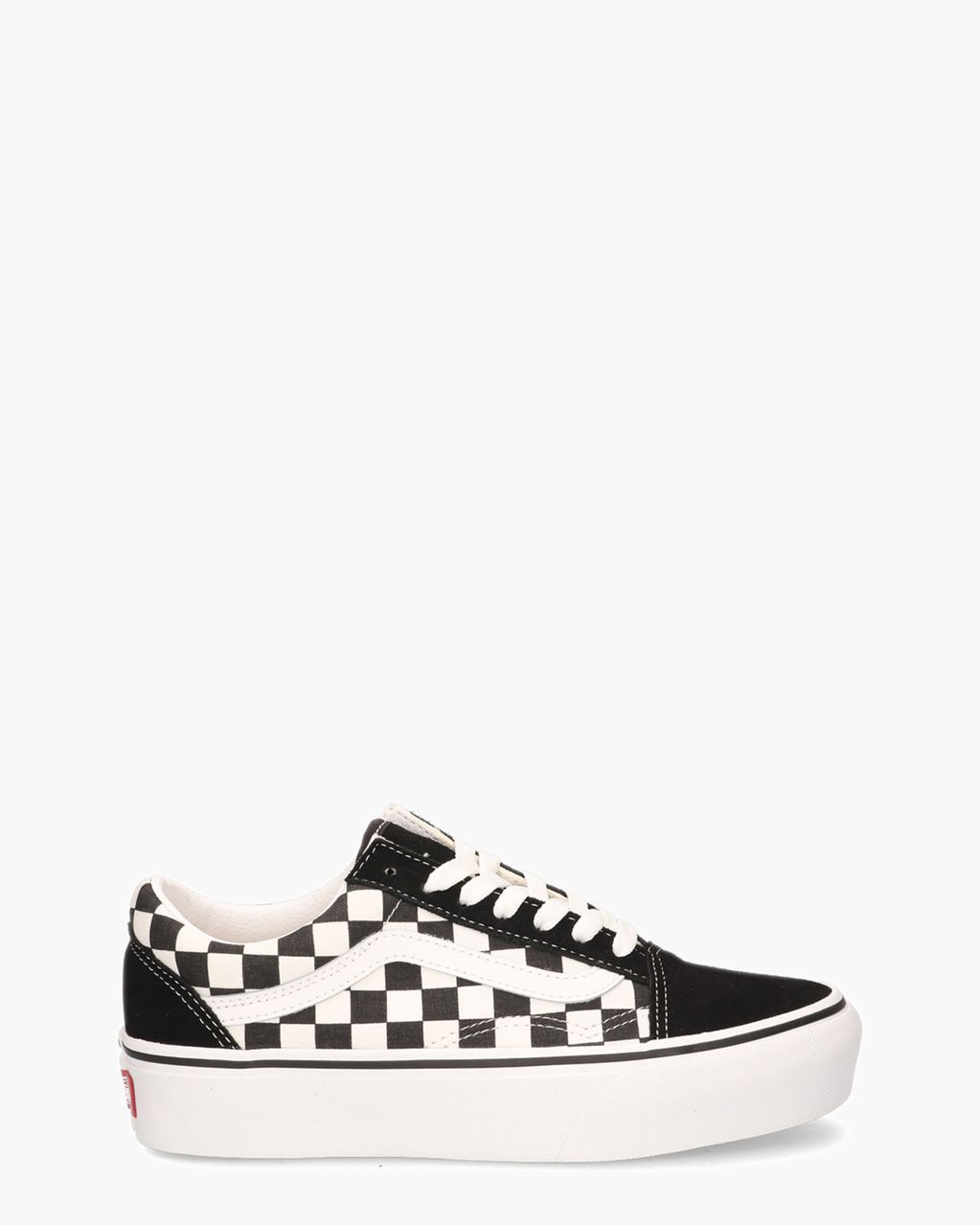Checkerboard Old Skool Platform Zwart/Wit Damessneakers