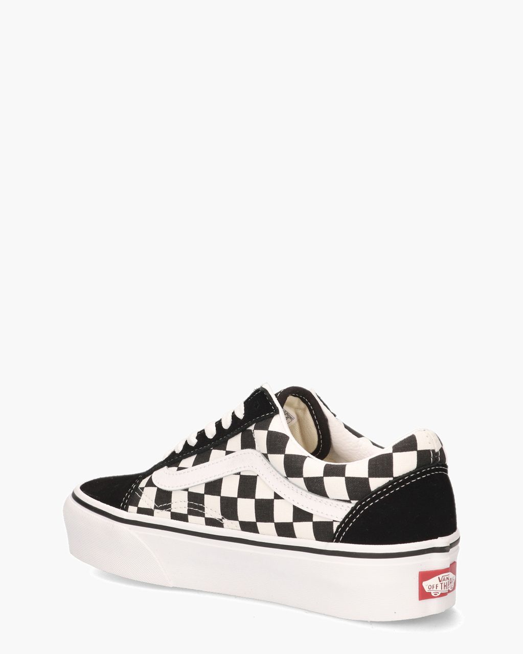 Checkerboard Old Skool Platform Zwart/Wit Damessneakers