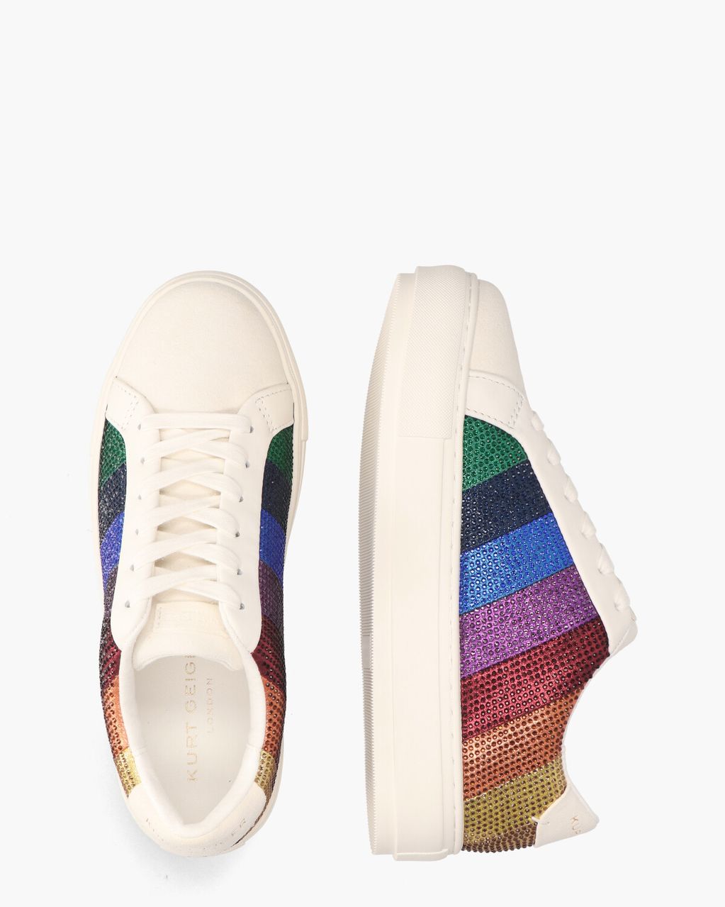 Laney Stripe Crystal Sneaker Wit/Multicolor Damessneakers