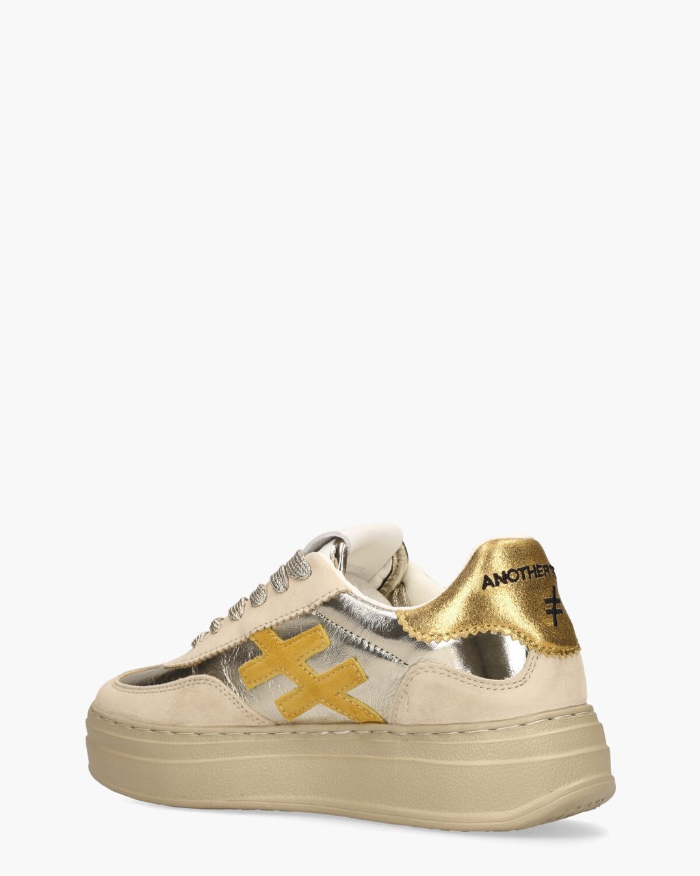 A035 Goud/Beige Damessneakers