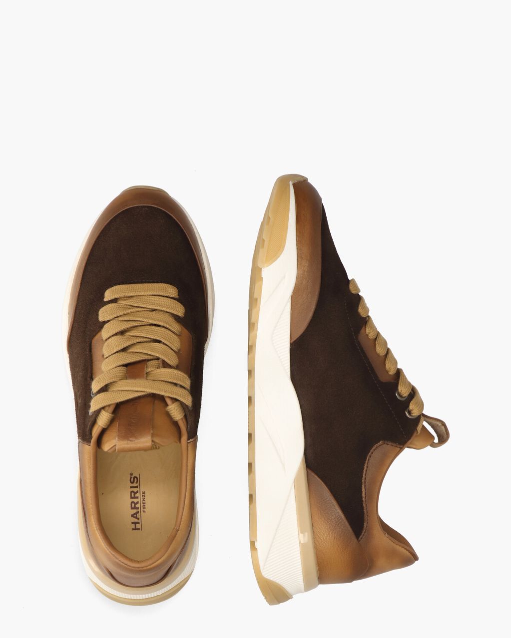 60800 Donkerbruin/Cognac Herensneakers