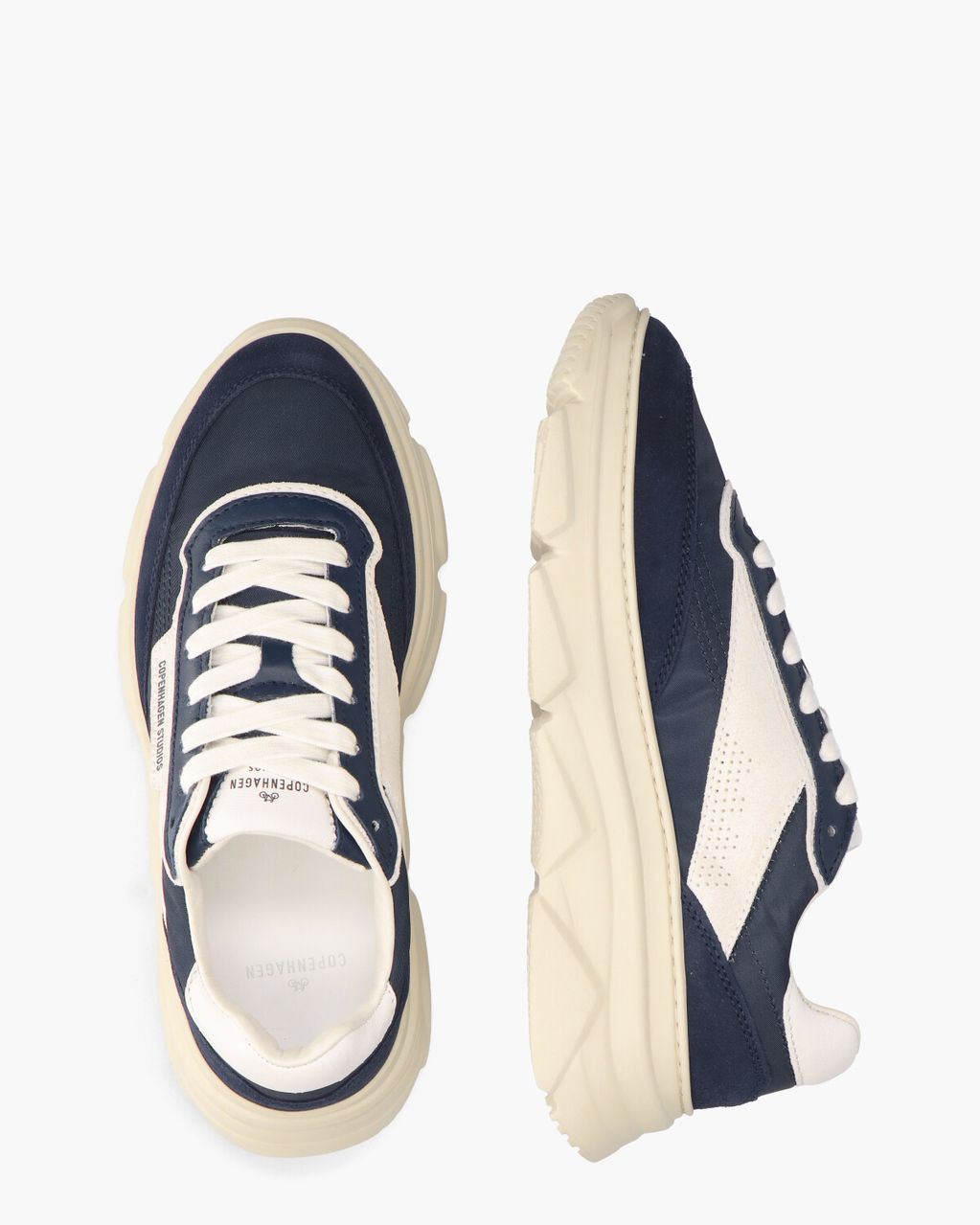 CPH56M Material Mix Donkerblauw/Wit Herensneakers
