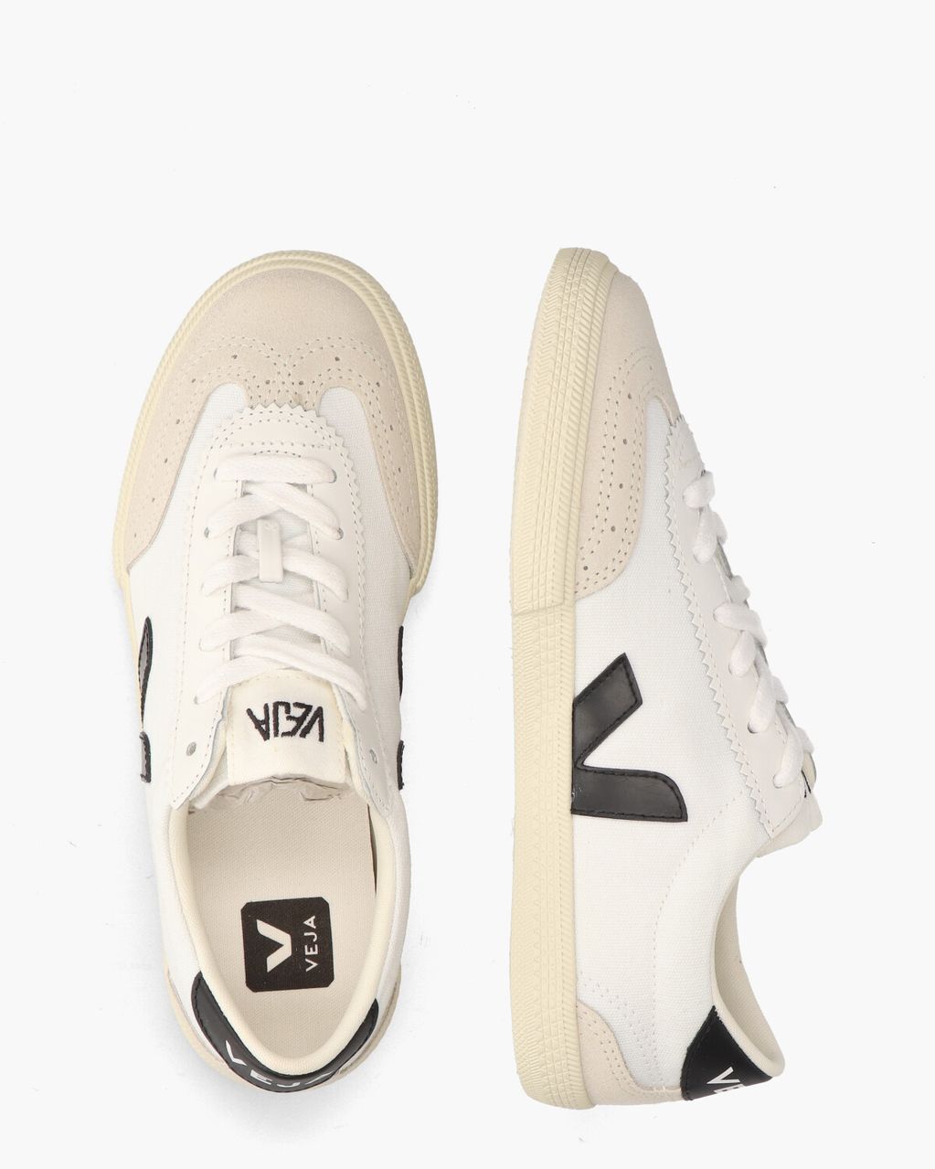 Volley Canvas Wit/Zwart Herensneakers