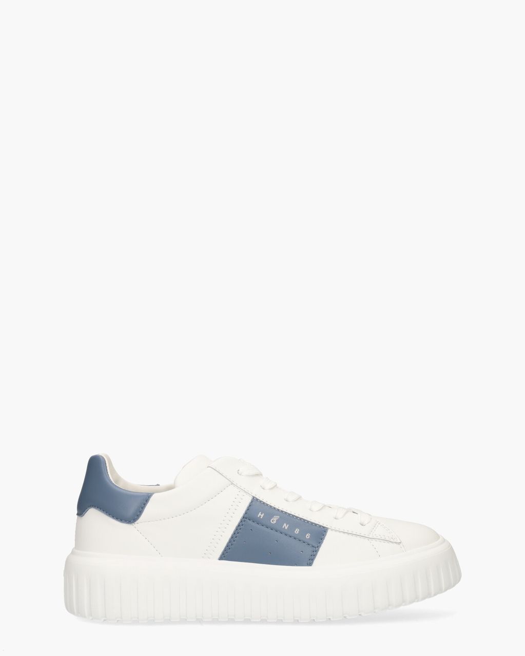 H-Stripes Wit/Lichtblauw Herensneakers