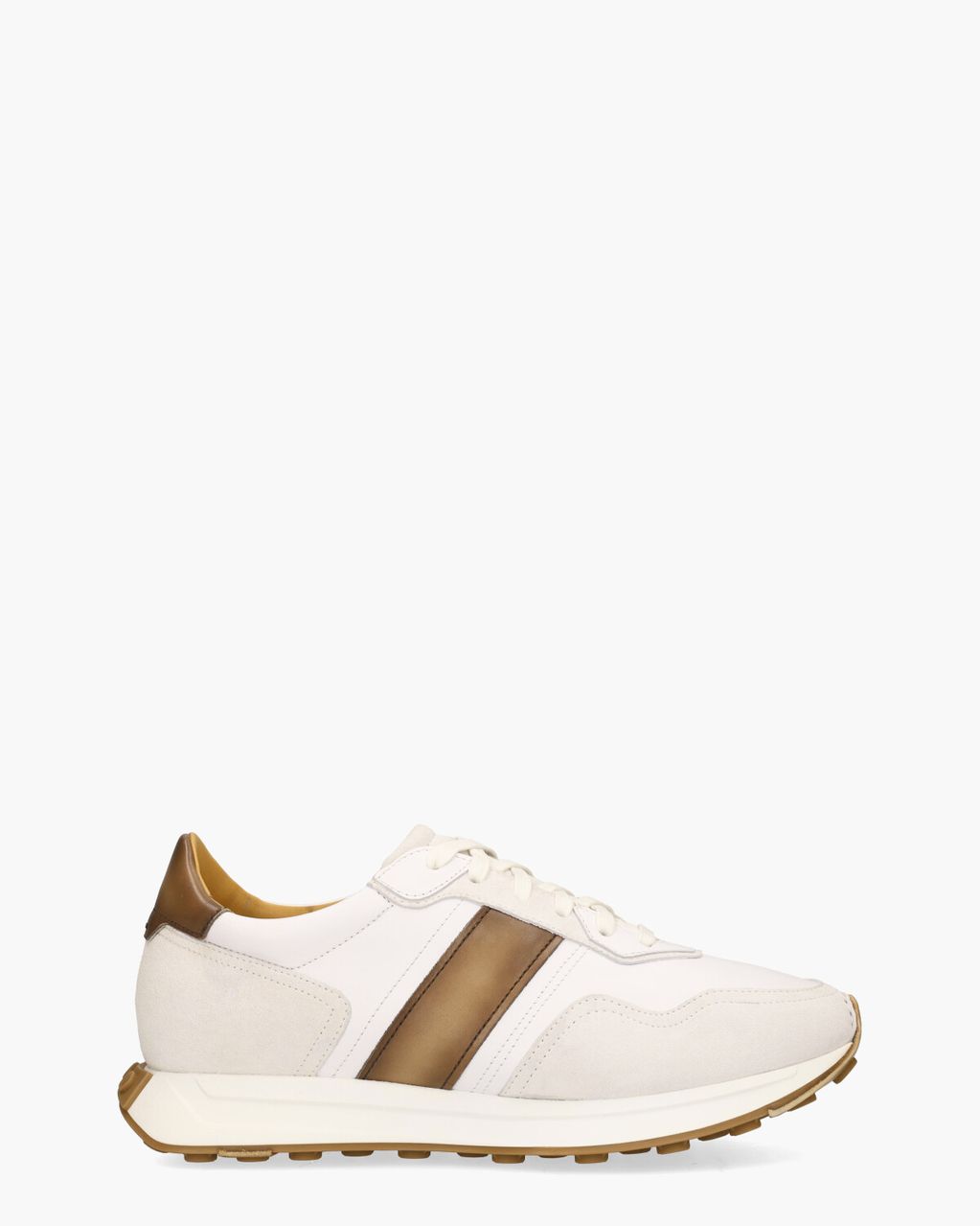 25361 Wit/Cognac Herensneakers