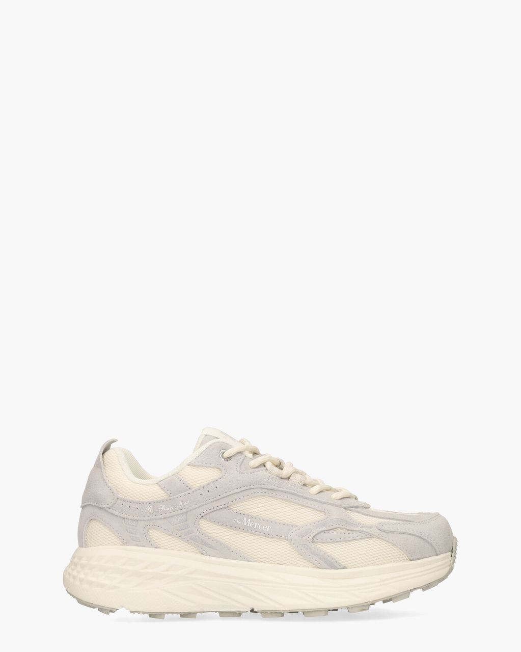 The Re-Run Max Suède Off-White/Lichtgrijs Herensneakers