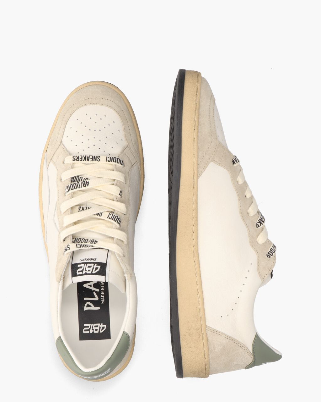 Play.New Wit/Beige Herensneakers