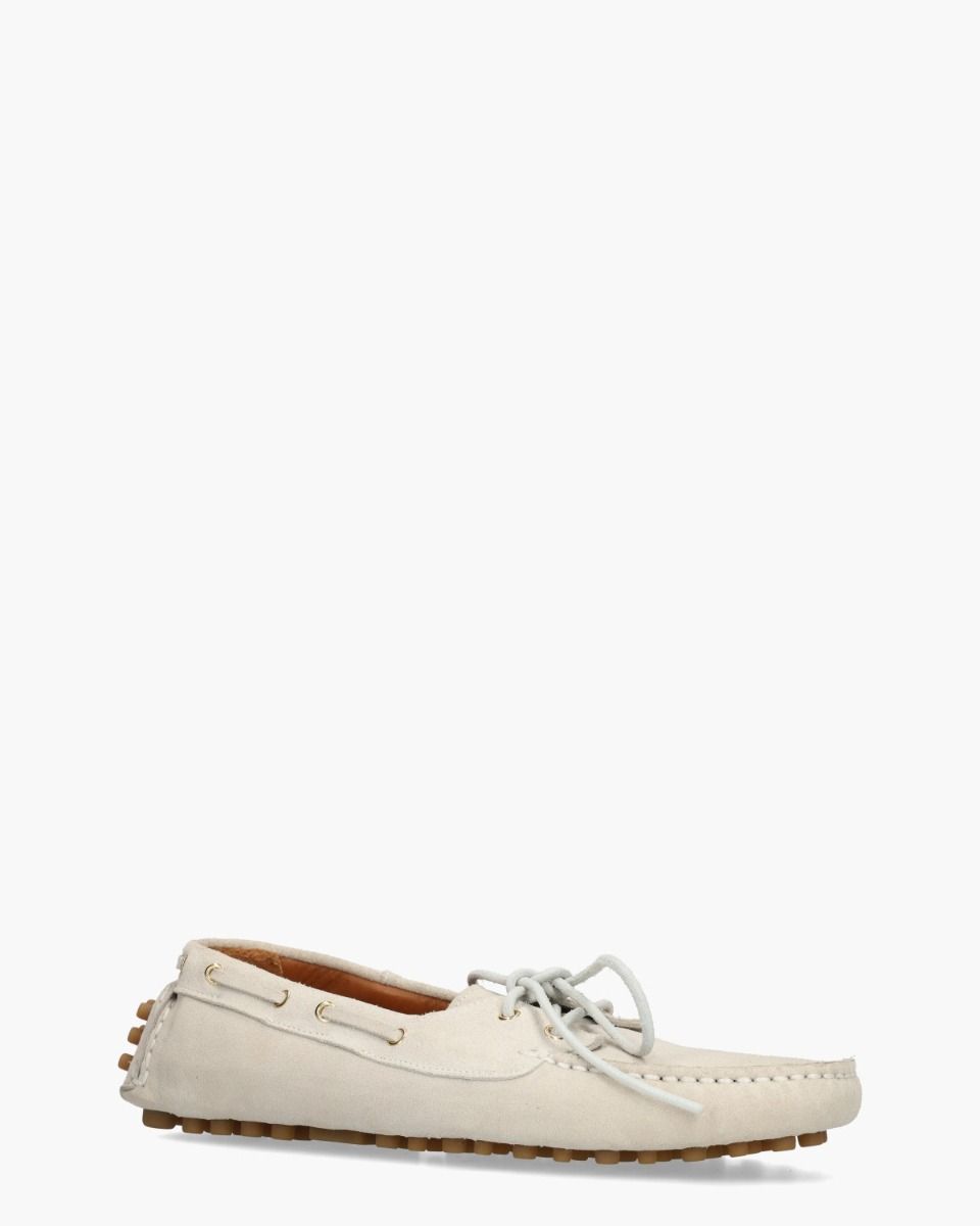 A8571 Off-White Dames Veterschoenen