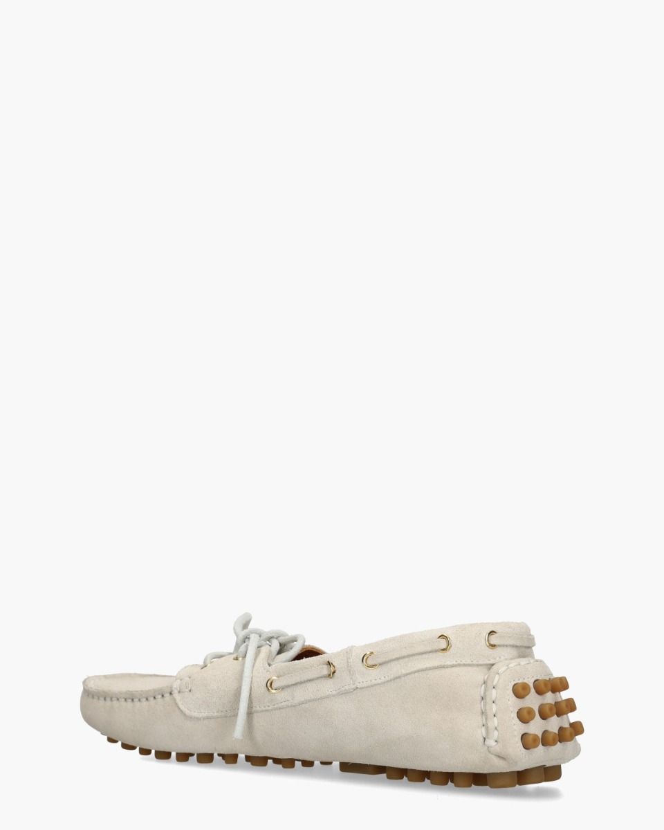 A8571 Off-White Dames Veterschoenen