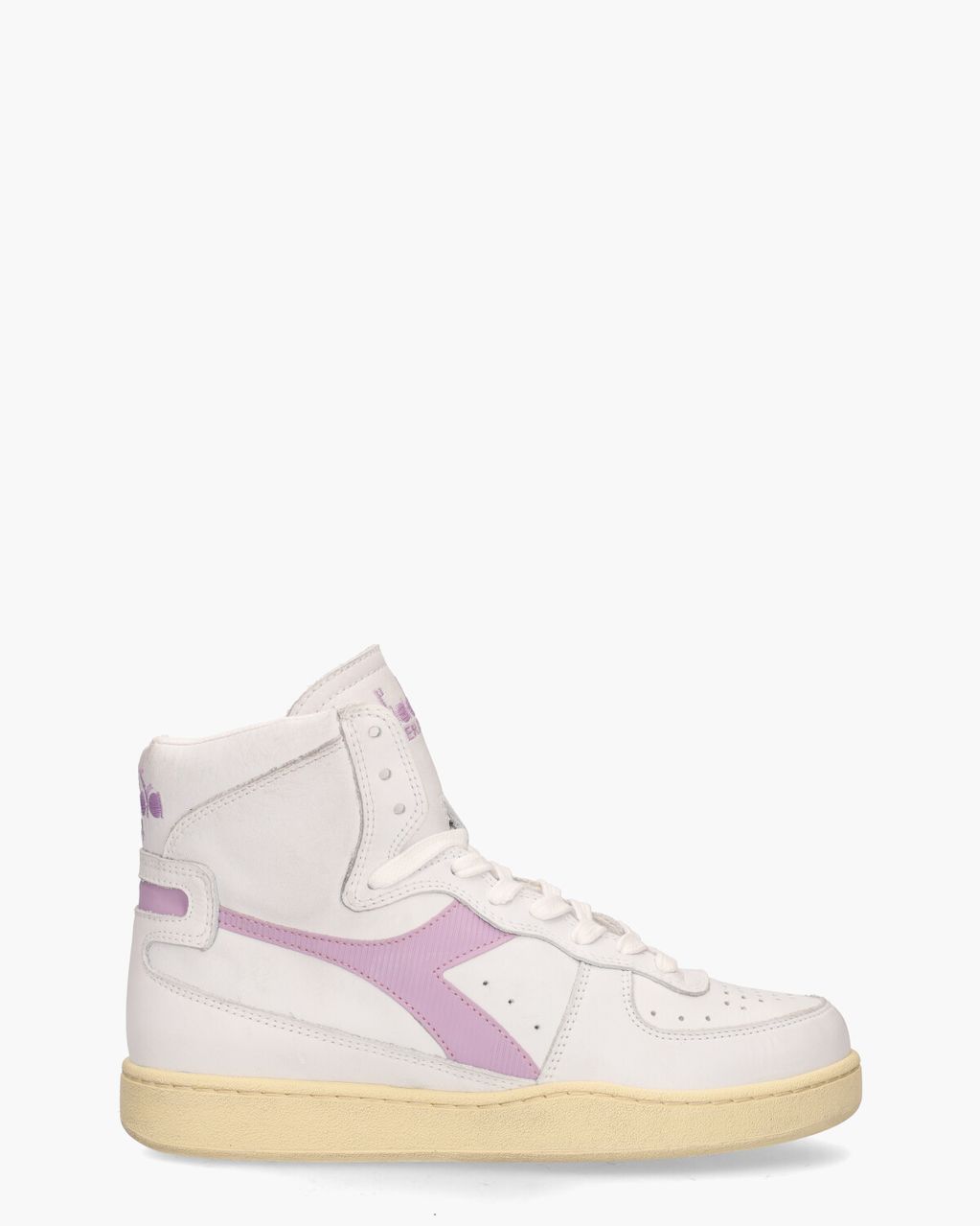 Mi Basket Used Wit/Lila Damessneakers