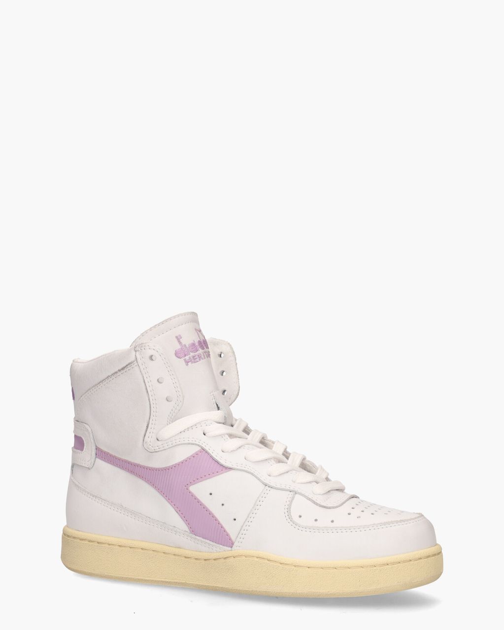 Mi Basket Used Wit/Lila Damessneakers