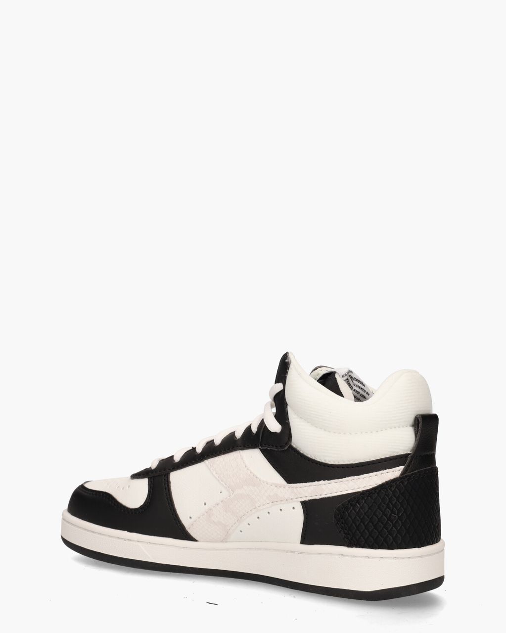 Magic Basket Demi Reptile Wit/Zwart Damessneakers