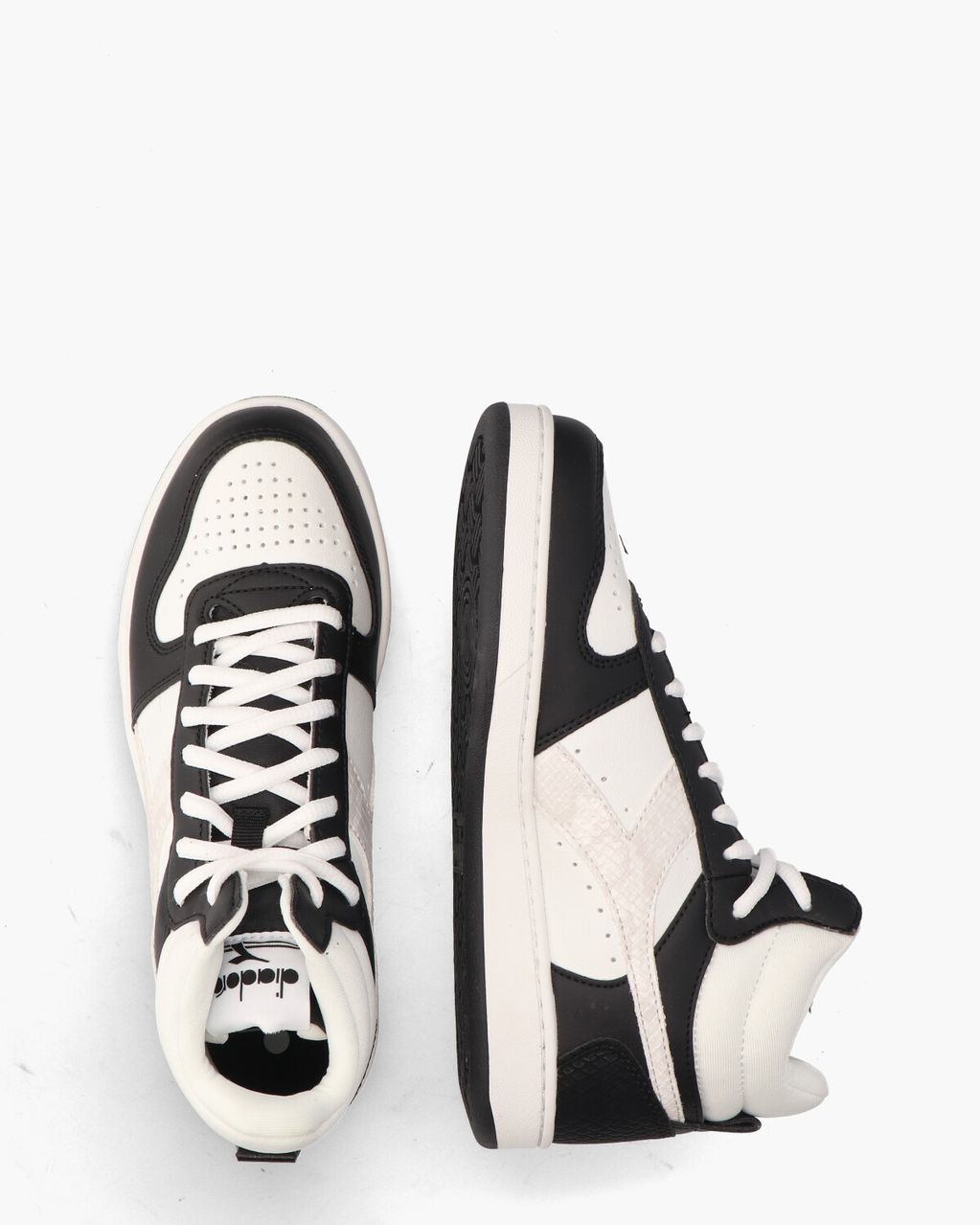 Magic Basket Demi Reptile Wit/Zwart Damessneakers