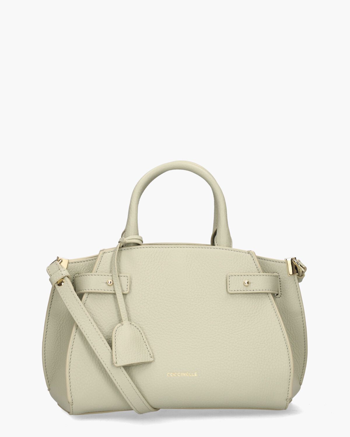Groene Leren Handtas met Handvatten Coccinelle , Green , Dames
