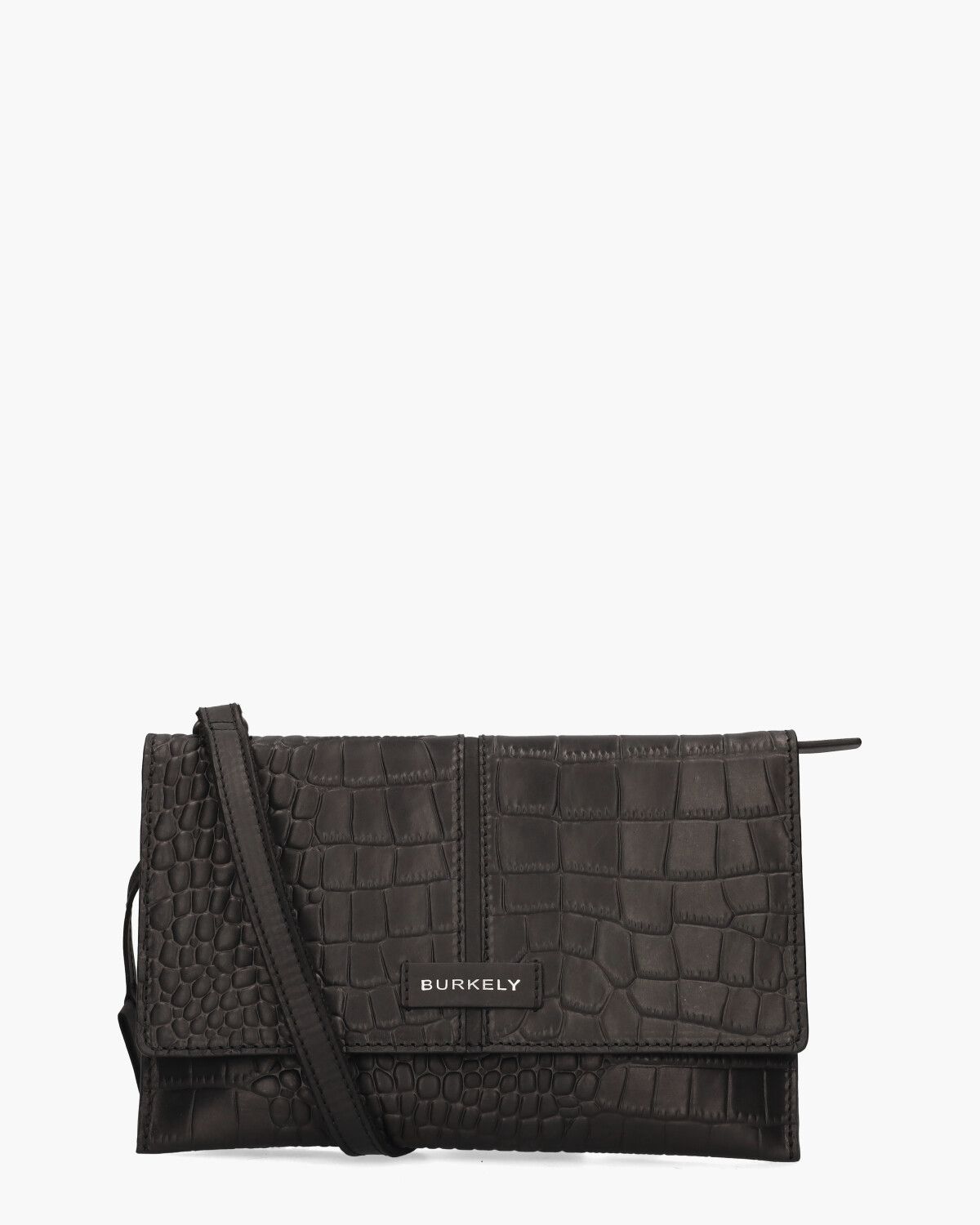 Klassieke Leren Tas Burkely , Black , Dames